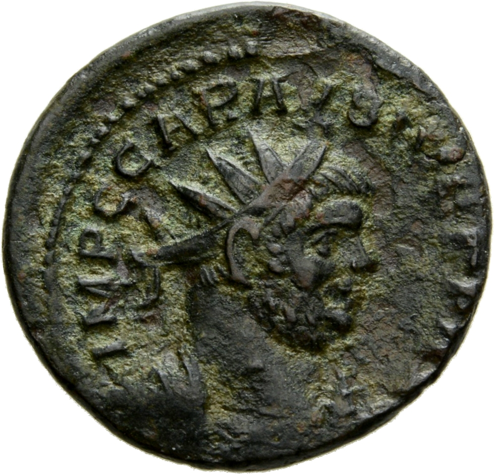 RIC V Carausius 182 Carausius obverse, Bust of Carausius, radiate, draped, cuirassed, right