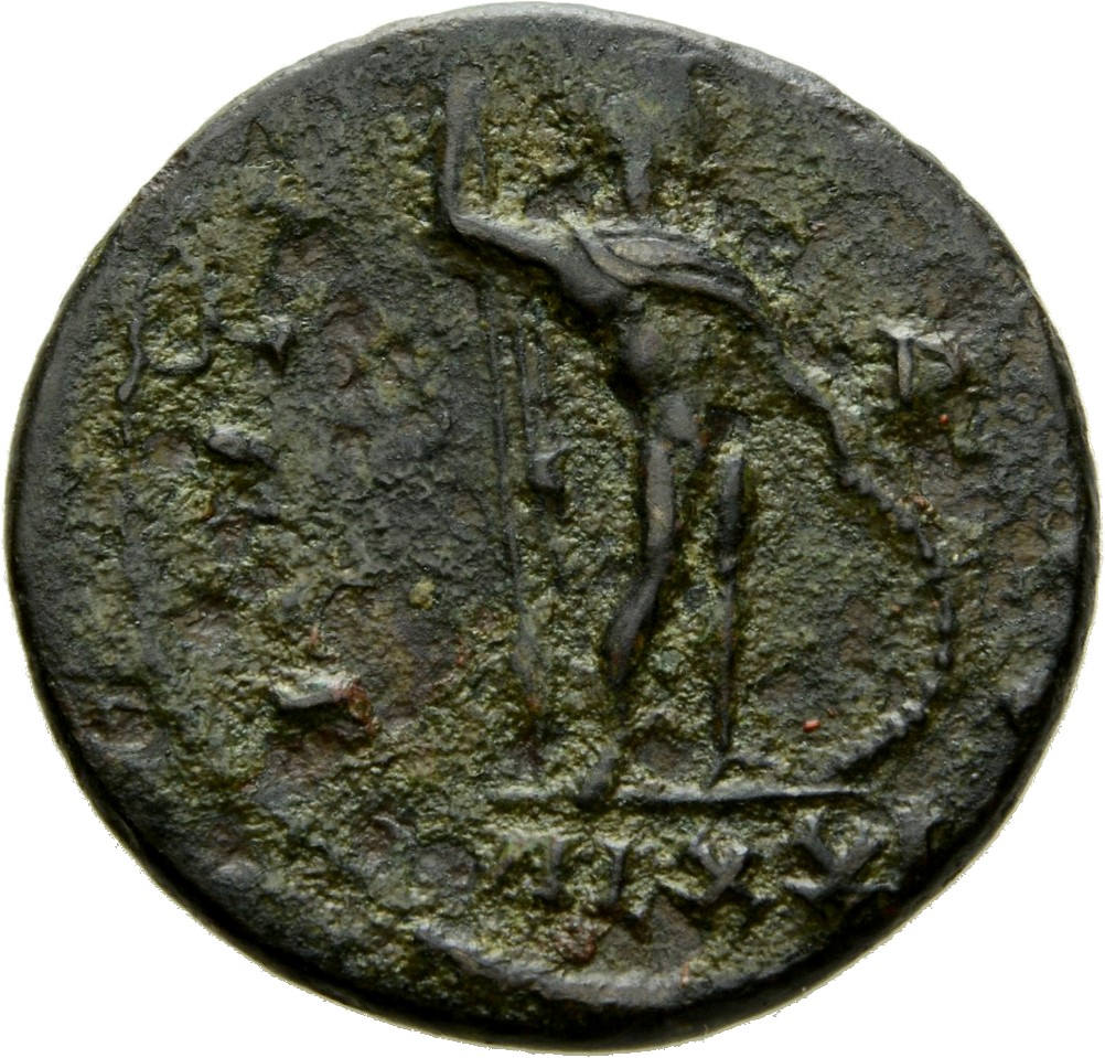 RIC V Carausius 182 Carausius reverse, Mars, standing right, holding spear in right hand and placing left hand on shield