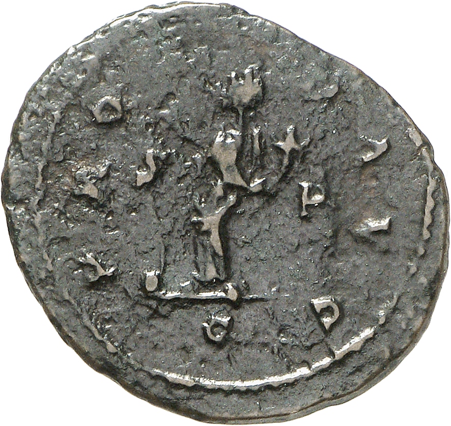 RIC V Carausius 346 Carausius reverse, Providentia, draped, standing left, holding baton in right hand and cornucopiae in ...