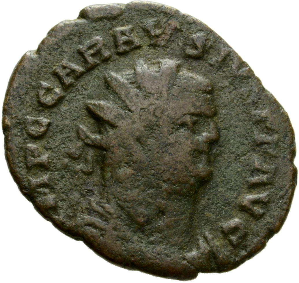 RIC V Carausius 367 Carausius obverse, Bust of Carausius, radiate, draped, right