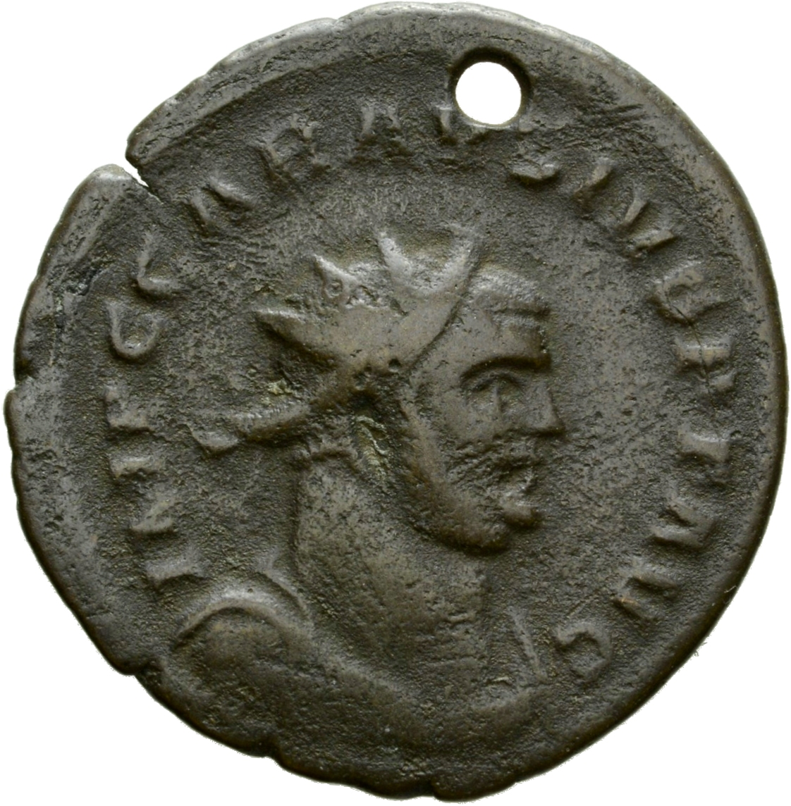 RIC V Carausius 44 Carausius obverse, Bust of Carausius, radiate, draped, right