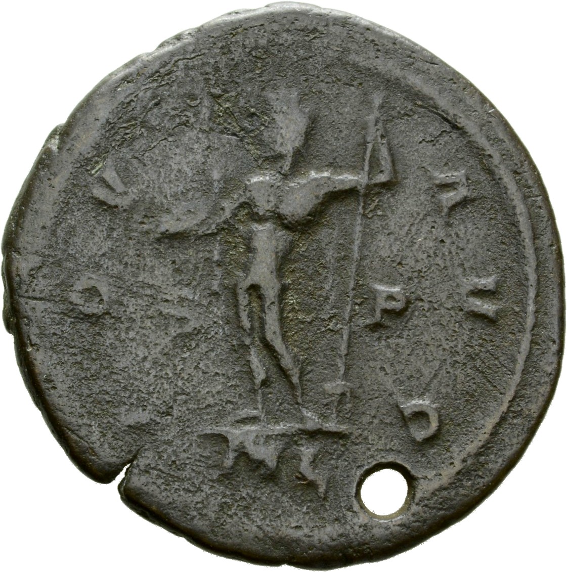 RIC V Carausius 44 Carausius reverse, Jupiter, standing right or left, holding thunderbolt in right hand and spear or scep...