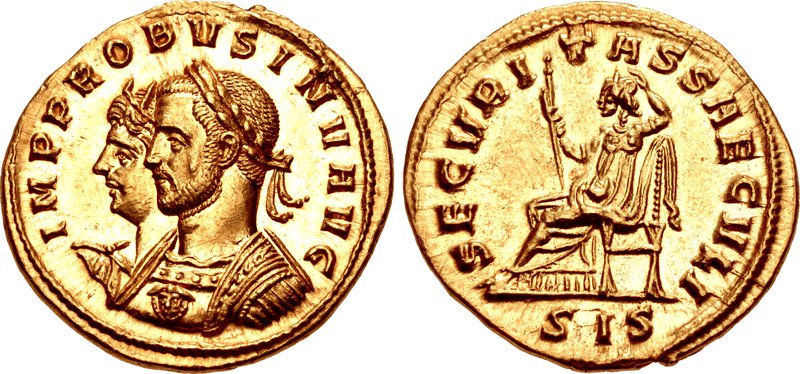RIC V Carausius 596 Carausius obverse, Bust of Carausius, laureate, draped, cuirassed, right