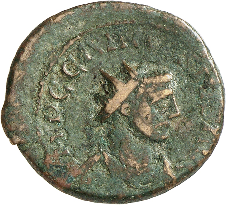 RIC V Carausius 654 Carausius obverse, Bust of Carausius, radiate, draped, right, or bust of Carausius, radiate, draped, c...