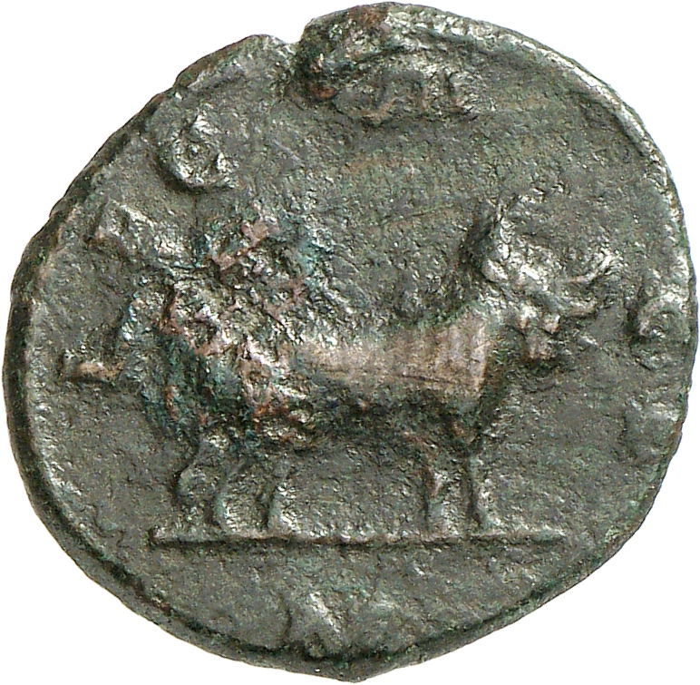 RIC V Carausius 75 Carausius reverse, Bull, standing or walking right