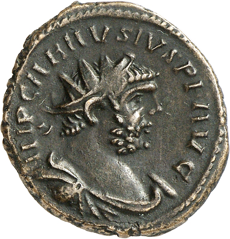RIC V Carausius 880 Carausius obverse, Bust of Carausius, radiate, draped, right, or bust of Carausius, radiate, draped, c...
