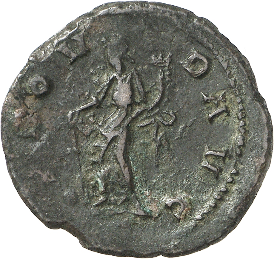 RIC V Carausius 955 Carausius reverse, Providentia, draped, standing left, holding baton in right hand and cornucopiae in ...