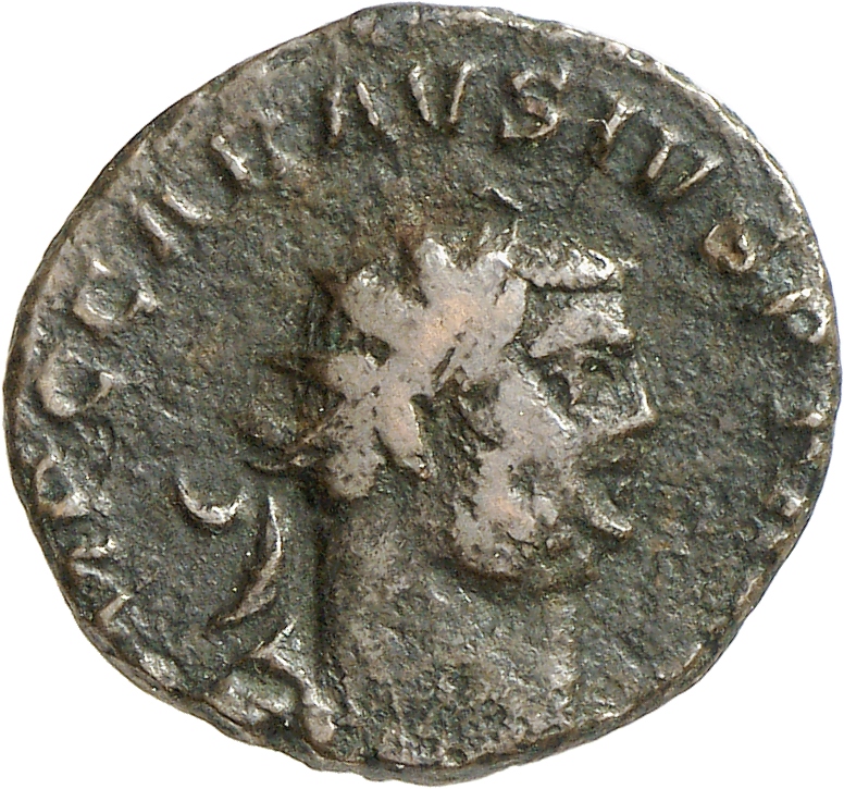 RIC V Carausius 98 Carausius obverse, Bust of Carausius, radiate, draped, right, or bust of Carausius, radiate, draped, cu...