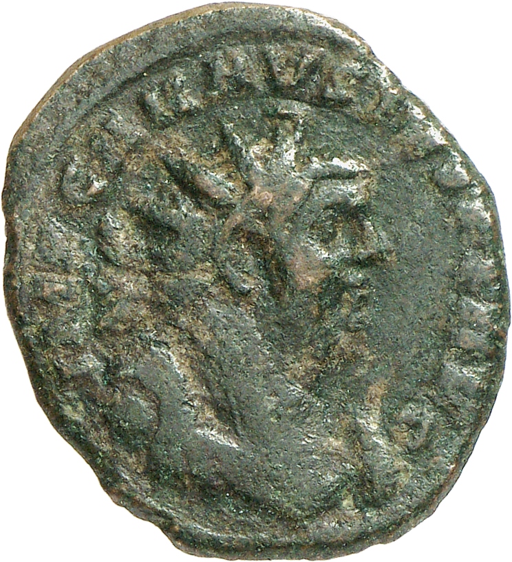 RIC V Carausius 983 Carausius obverse, Bust of Carausius, radiate, draped, right, or bust of Carausius, radiate, draped, c...