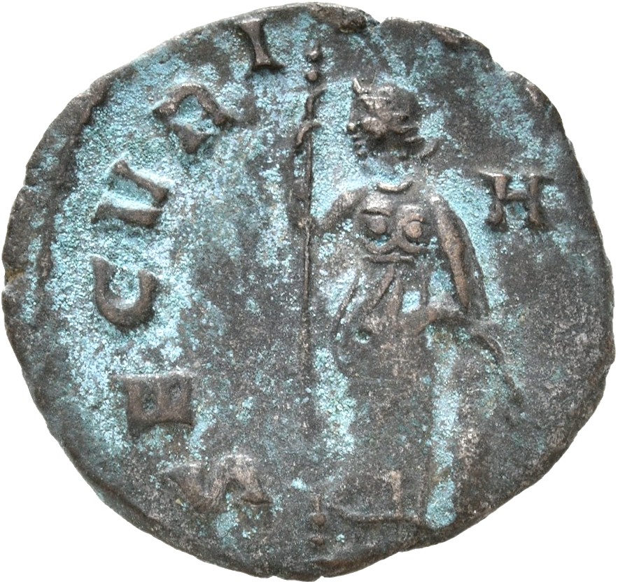 RIC V Claudius Gothicus 100 Claudius II Gothicus reverse, Securitas, draped, standing left, legs crossed, leaning on colum...