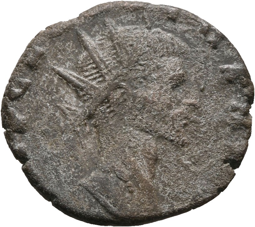 RIC V Claudius Gothicus 100 Claudius II Gothicus obverse — Bust of Claudius Gothicus, radiate, cuirassed, right