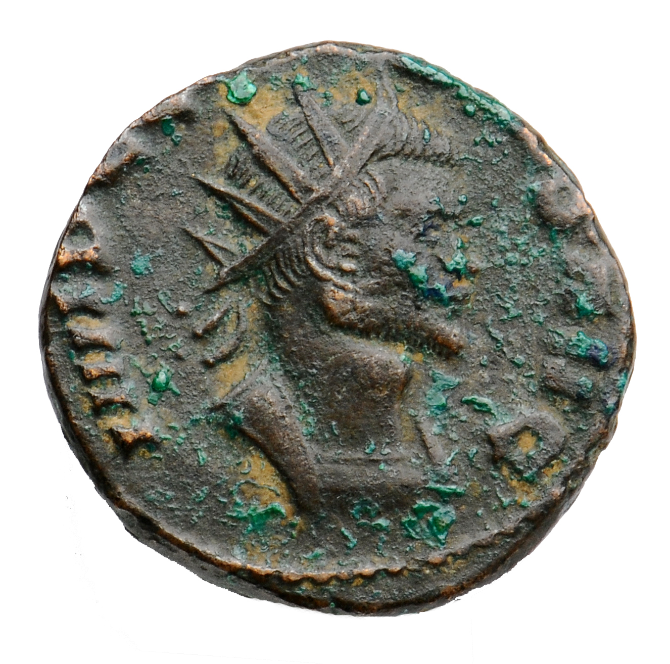 RIC V Claudius Gothicus 109 Claudius II Gothicus obverse, Bust of Claudius Gothicus, radiate, draped, right or bust of Cla...