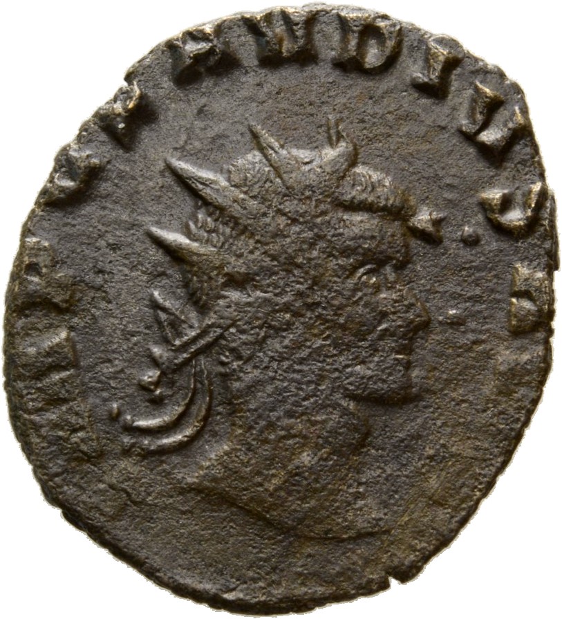 RIC V Claudius Gothicus 110 Claudius II Gothicus obverse, Head of Claudius Gothicus, radiate, right