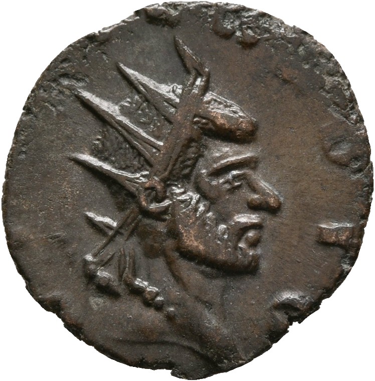 RIC V Claudius Gothicus 110 Claudius II Gothicus obverse — Head of Claudius Gothicus, radiate, right