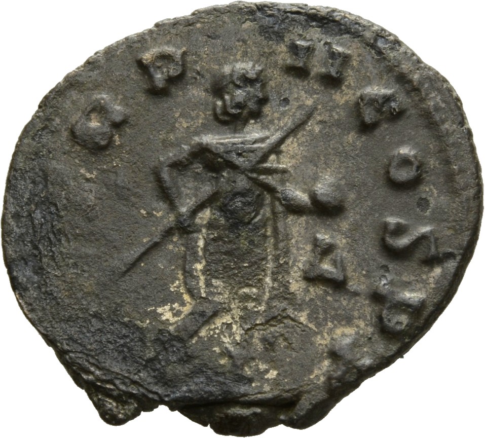 RIC V Claudius Gothicus 12 Claudius II Gothicus reverse, Claudius Gothicus, walking right, holding sceptre in right hand a...