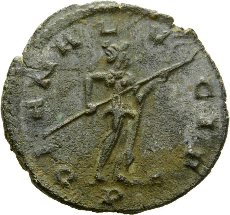 RIC V Claudius Gothicus 144 Claudius II Gothicus reverse, Diana, draped, standing right, holding torch