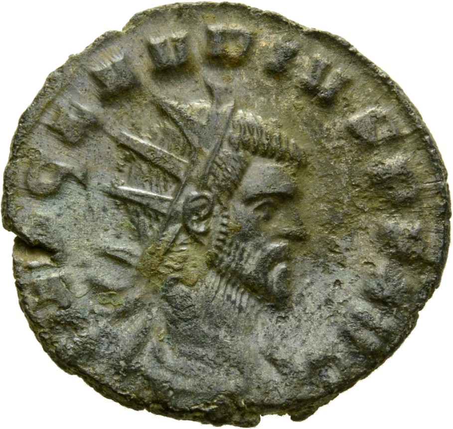 RIC V Claudius Gothicus 144 Claudius II Gothicus obverse, Bust of Claudius Gothicus, radiate, draped, right or head of Cla...