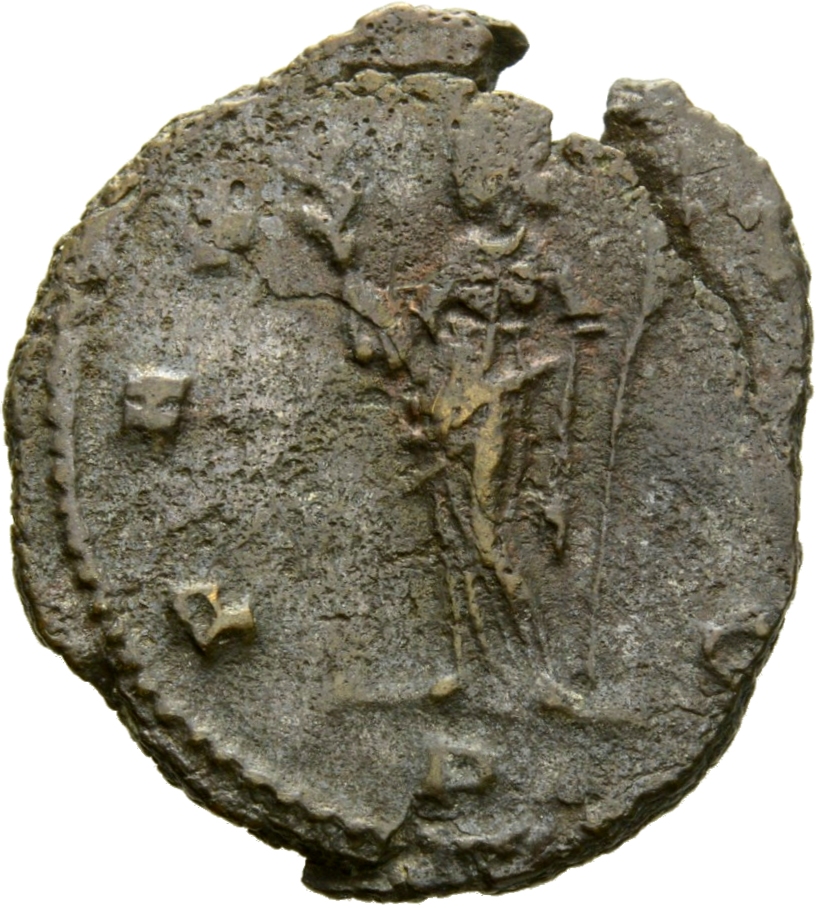 RIC V Claudius Gothicus 156 Claudius II Gothicus reverse, Pax, draped, standing left, holding olive-branch in right hand a...