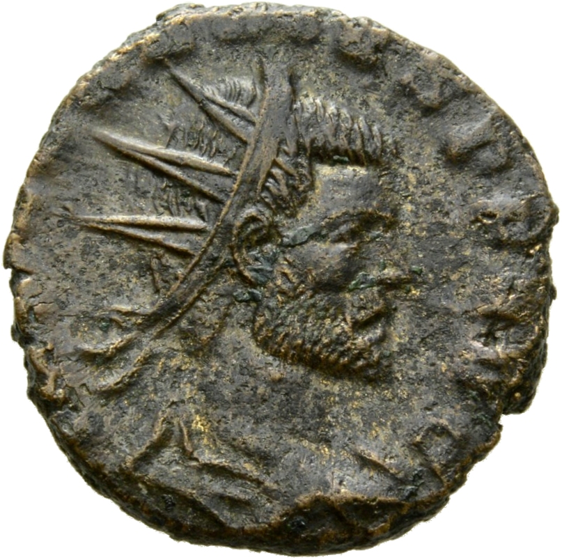 RIC V Claudius Gothicus 156 Claudius II Gothicus obverse — Bust of Claudius Gothicus, radiate, draped, right or bust of Cl...