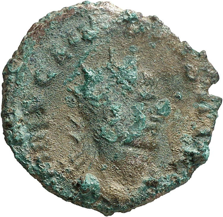 RIC V Claudius Gothicus 16 Claudius II Gothicus obverse — Bust of Claudius Gothicus, radiate, cuirassed, right or head of ...
