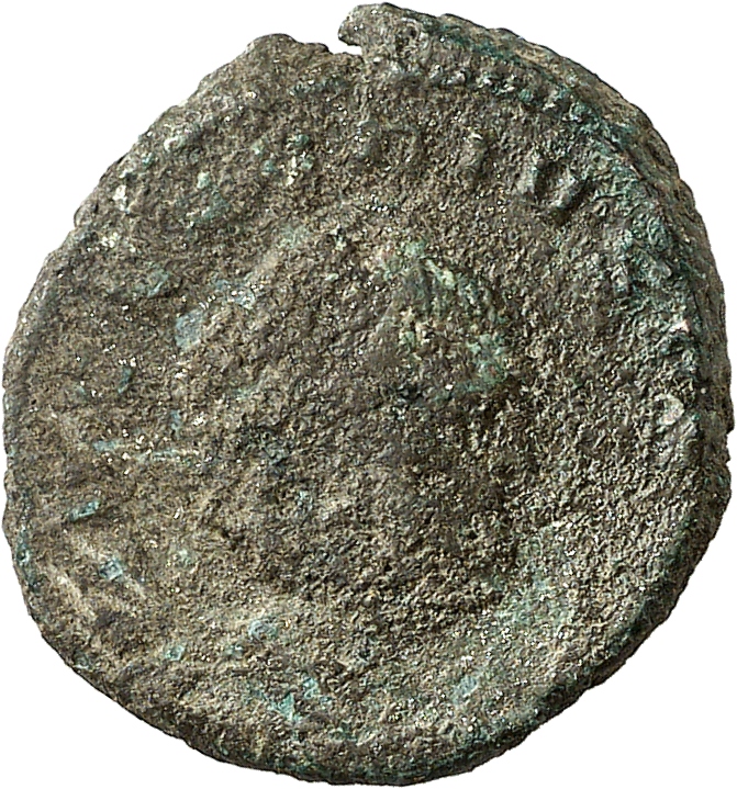 RIC V Claudius Gothicus 163 Claudius II Gothicus obverse — Bust of Claudius Gothicus, radiate, draped, right or head of Cl...