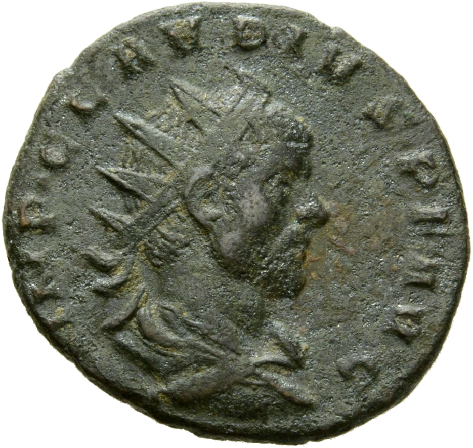 RIC V Claudius Gothicus 165 Claudius II Gothicus obverse, Bust of Claudius Gothicus, radiate, draped, right