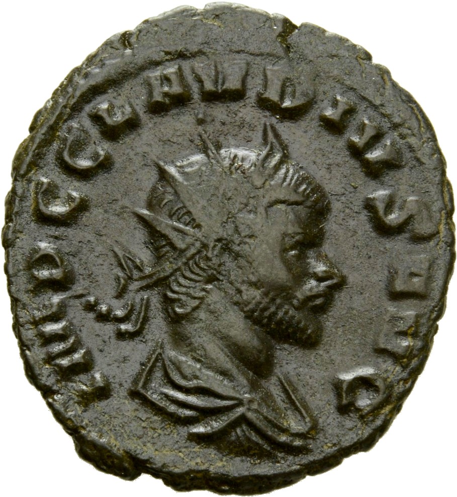 RIC V Claudius Gothicus 169 Claudius II Gothicus obverse — Bust of Claudius Gothicus, radiate, draped, right or bust of Cl...