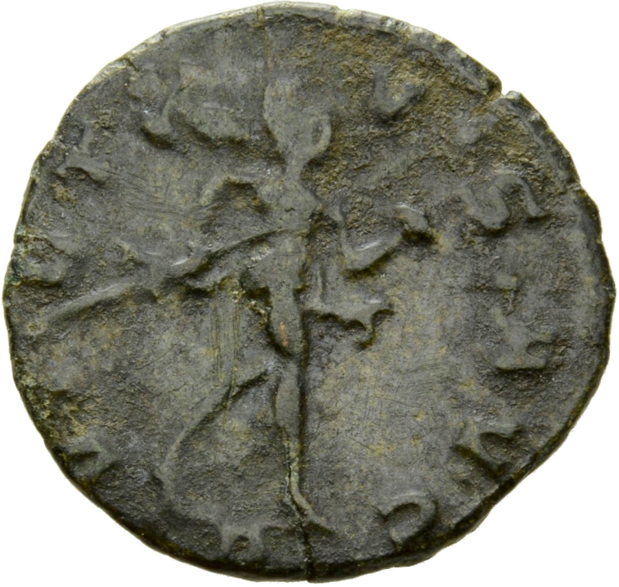 RIC V Claudius Gothicus 172 Claudius II Gothicus reverse, Mars, helmeted, walking right, holding spear in right hand and t...