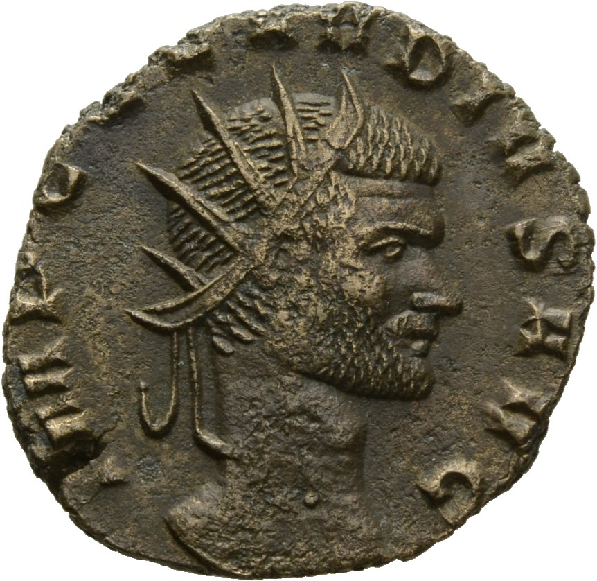 RIC V Claudius Gothicus 18 Claudius II Gothicus obverse, Bust of Claudius Gothicus, radiate, draped, right or bust of Clau...