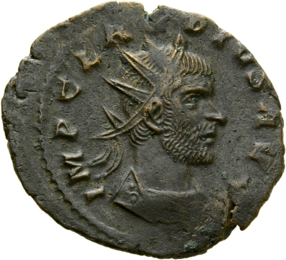 RIC V Claudius Gothicus 186 Claudius II Gothicus obverse, Bust of Claudius Gothicus, radiate, cuirassed, right
