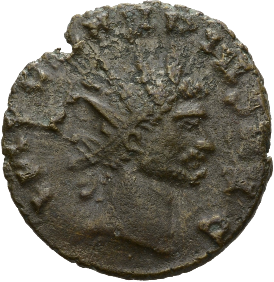 RIC V Claudius Gothicus 19 Claudius II Gothicus obverse, Bust of Claudius Gothicus, radiate, cuirassed, right or head of C...