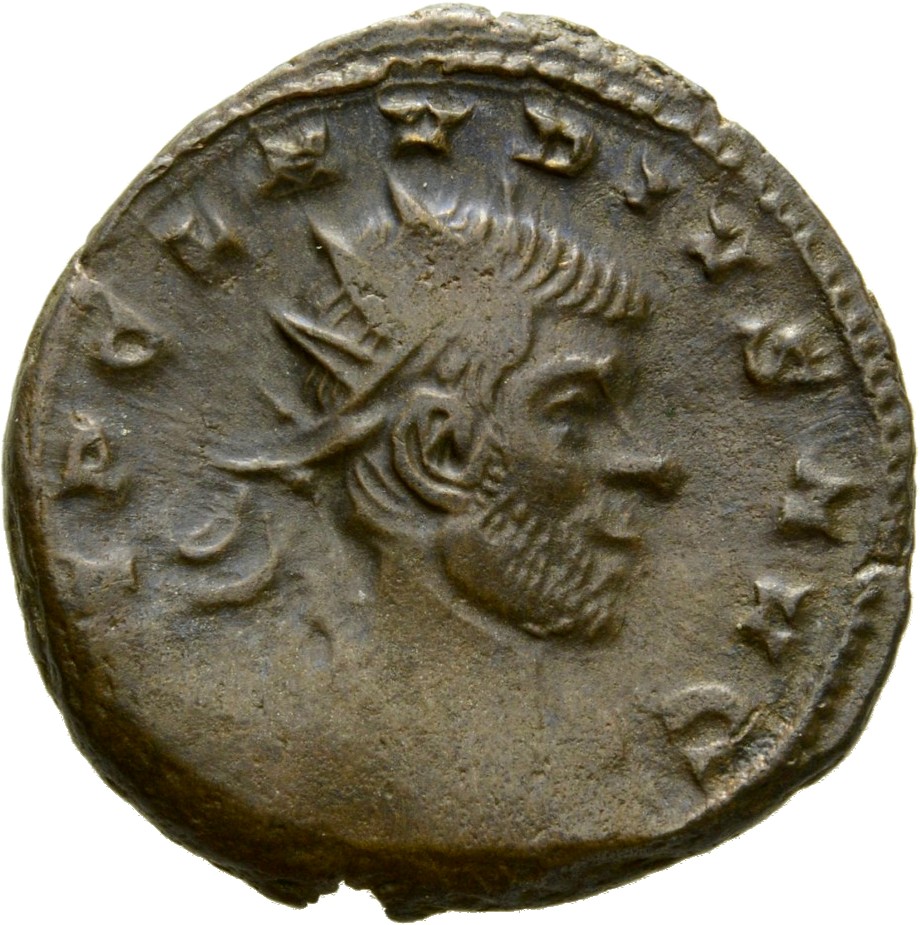 RIC V Claudius Gothicus 192 Claudius II Gothicus obverse, Bust of Claudius Gothicus, radiate, cuirassed, right