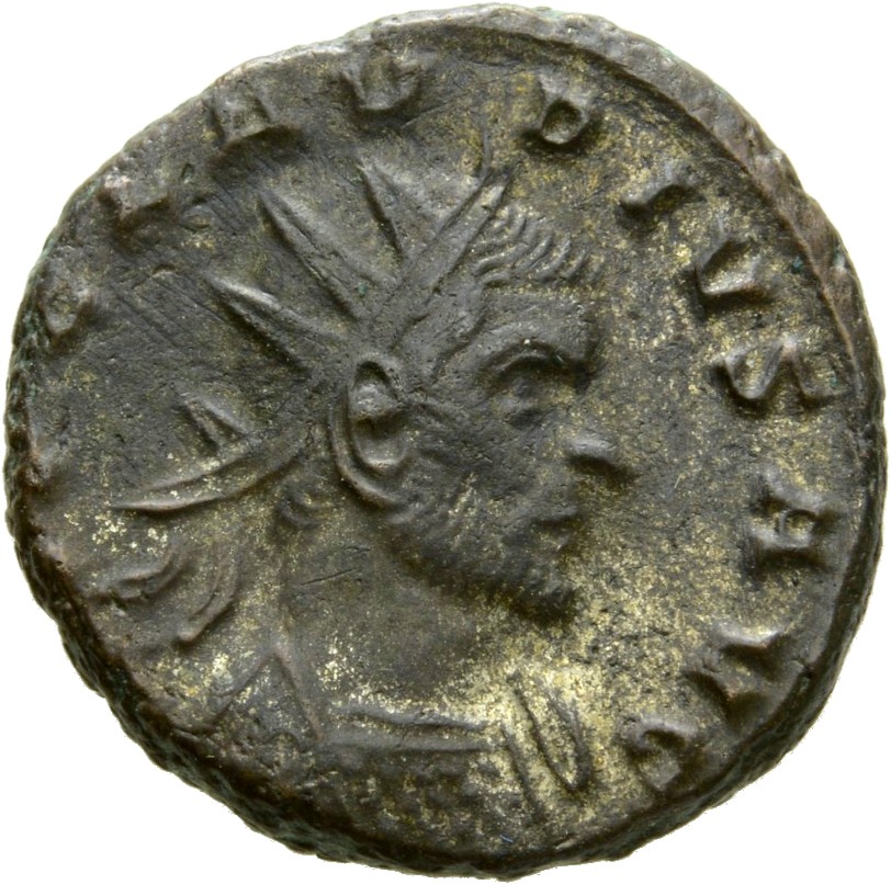 RIC V Claudius Gothicus 193 Claudius II Gothicus obverse, Bust of Claudius Gothicus, radiate, cuirassed, right