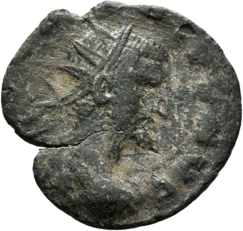 RIC V Claudius Gothicus 193 Claudius II Gothicus obverse — Bust of Claudius Gothicus, radiate, cuirassed, right