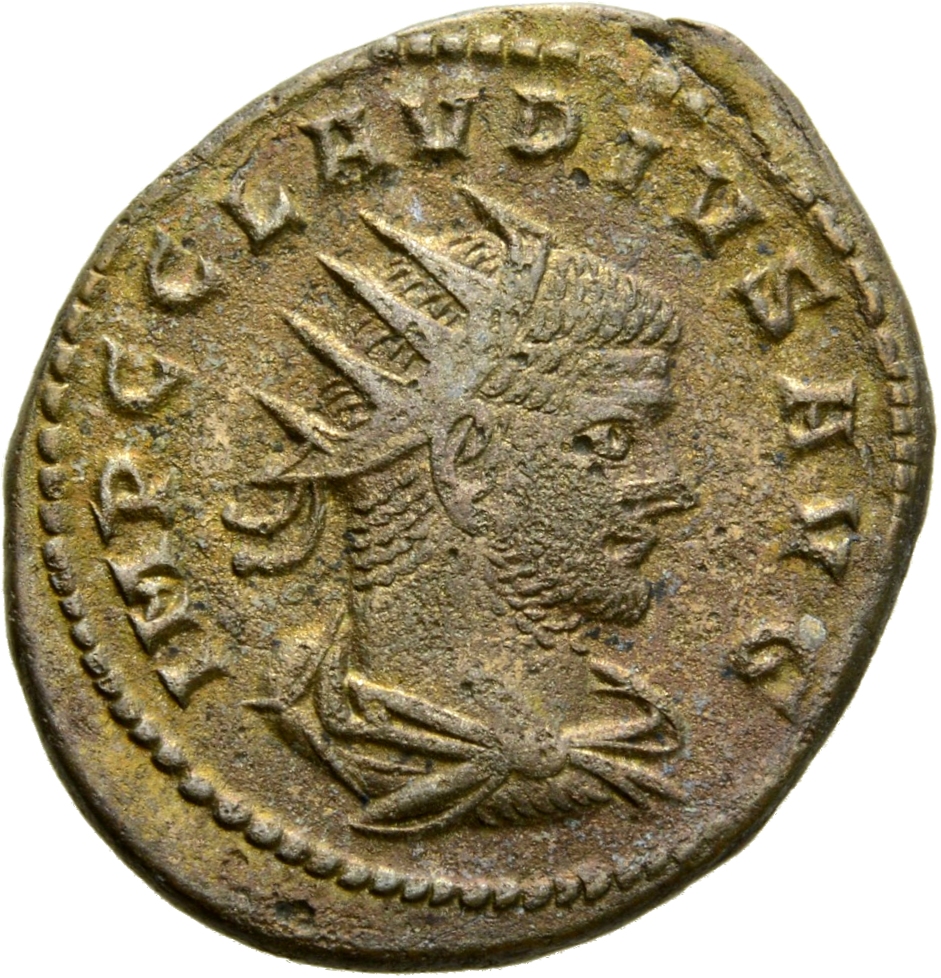 RIC V Claudius Gothicus 207 Claudius II Gothicus obverse, Bust of Claudius Gothicus, radiate, draped, right