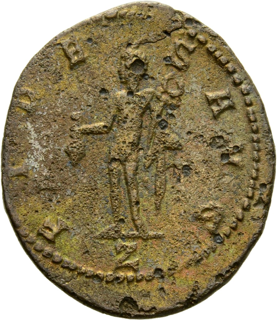 RIC V Claudius Gothicus 207 Claudius II Gothicus reverse, Mercury, standing left, holding purse in right hand and caduceus...