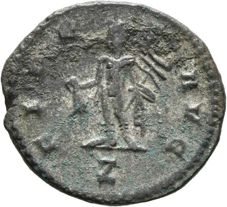 RIC V Claudius Gothicus 207 Claudius II Gothicus reverse, Mercury, standing left, holding purse in right hand and caduceus...