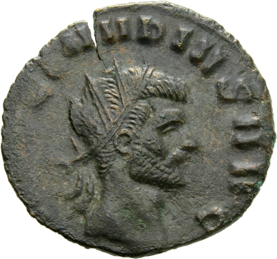 RIC V Claudius Gothicus 21 Claudius II Gothicus obverse, Bust of Claudius Gothicus, radiate, draped, right or bust of Clau...