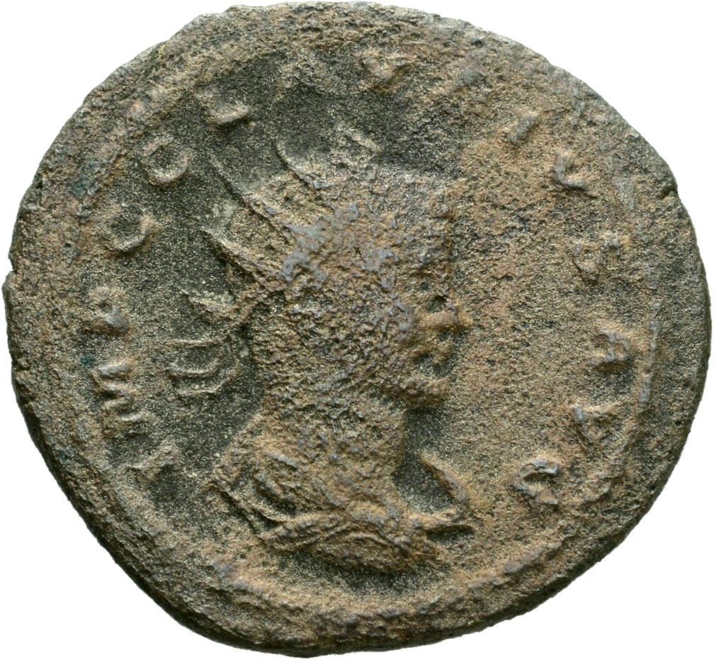 RIC V Claudius Gothicus 213 Claudius II Gothicus obverse, Bust of Claudius Gothicus, radiate, draped, right or head of Cla...