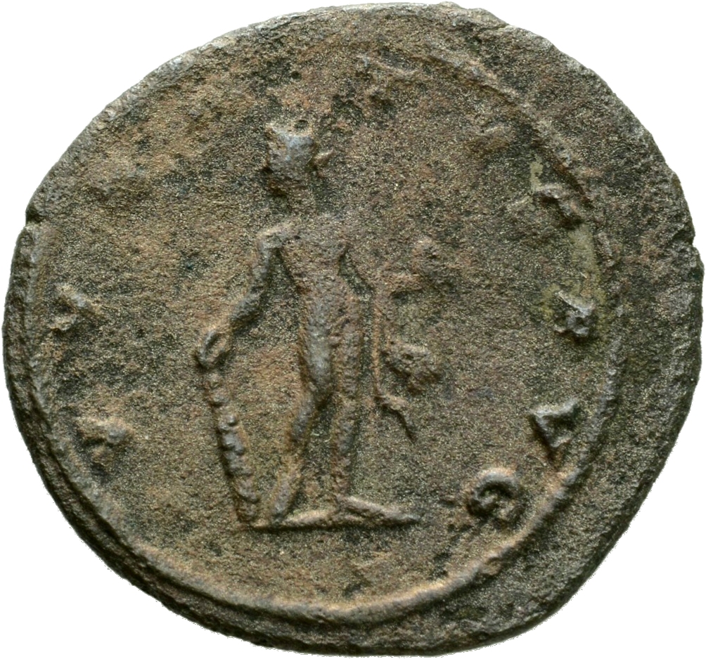 RIC V Claudius Gothicus 213 Claudius II Gothicus reverse, Hercules, standing front, facing left, holding club in right han...