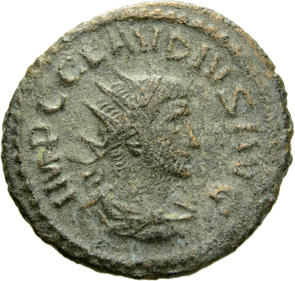 RIC V Claudius Gothicus 214 Claudius II Gothicus obverse, Bust of Claudius Gothicus, radiate, draped, right or head of Cla...