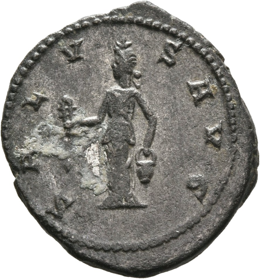 RIC V Claudius Gothicus 217 Claudius II Gothicus reverse, Isis Pharia, draped, standing left, holding sistrum in right han...