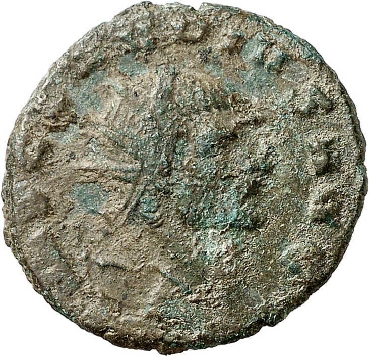 RIC V Claudius Gothicus 22 Claudius II Gothicus obverse, Head of Claudius Gothicus, radiate, right