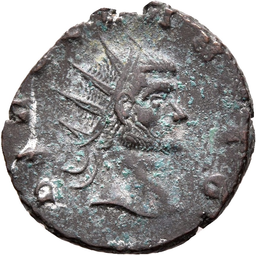 RIC V Claudius Gothicus 262 Quintillus obverse, Head of Claudius Gothicus, radiate, right