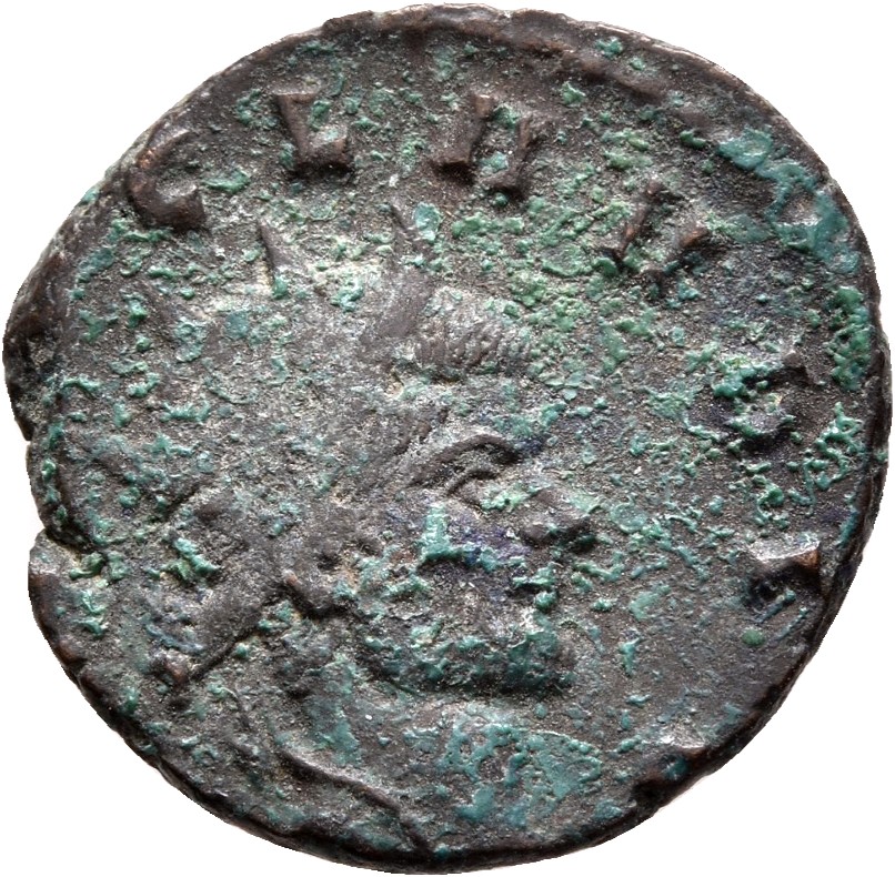 RIC V Claudius Gothicus 262 Quintillus obverse — Head of Claudius Gothicus, radiate, right
