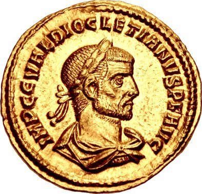 RIC V Claudius Gothicus 299 Constantine I obverse — Head of Claudius Gothicus, veiled, laureate, right