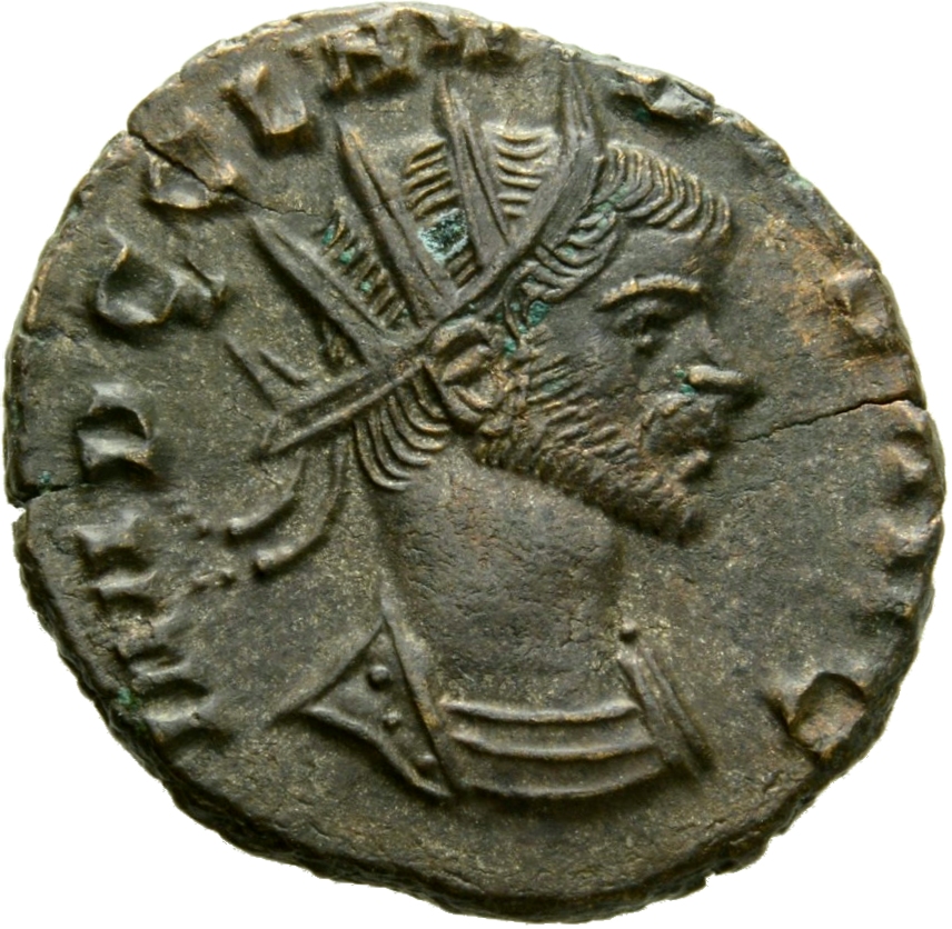 RIC V Claudius Gothicus 36 Claudius II Gothicus obverse, Bust of Claudius Gothicus, radiate, cuirassed, right