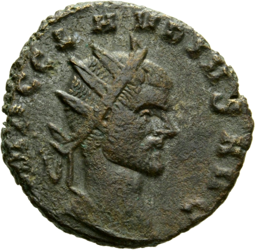 RIC V Claudius Gothicus 45 Claudius II Gothicus obverse, Bust of Claudius Gothicus, radiate, draped, right or bust of Clau...