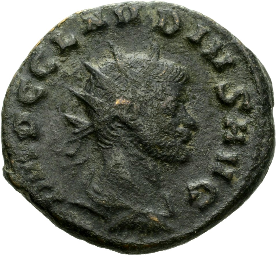 RIC V Claudius Gothicus 48 Claudius II Gothicus obverse, Bust of Claudius Gothicus, radiate, draped, right or bust of Clau...