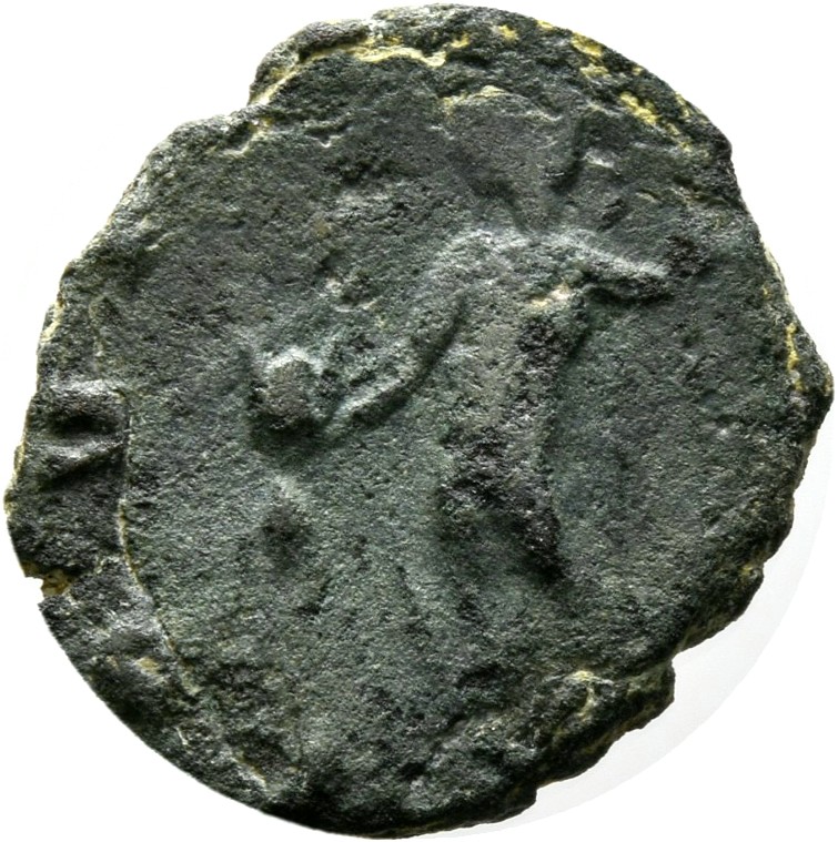 RIC V Claudius Gothicus 54 Claudius II Gothicus reverse, Jupiter, nude except for cloak around shoulders, standing left, h...